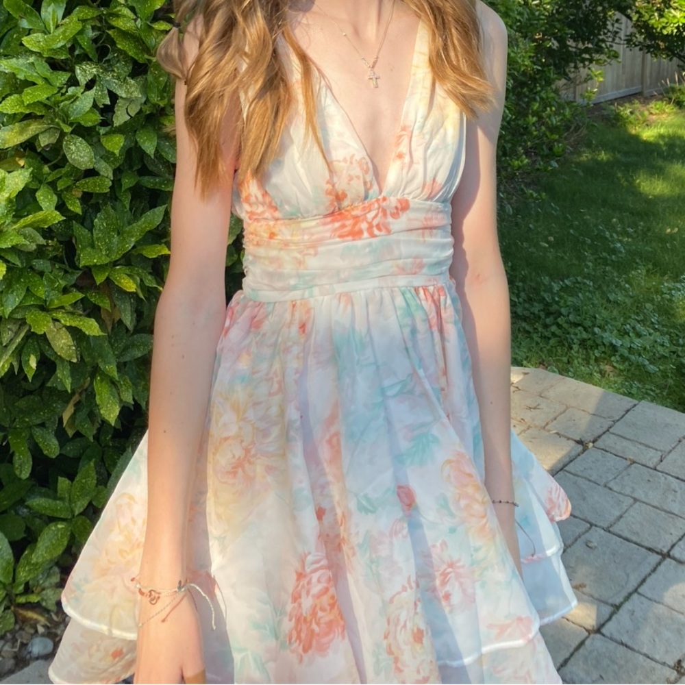 Floral V-Neck Summer Dress